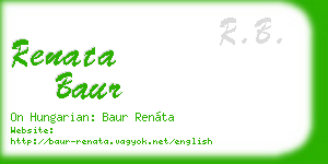 renata baur business card
